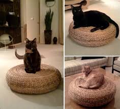 Of Course If You Don T Have A Cat You Can Still Use These As Footstools Cat Bed Modern Cat Unique Cats
