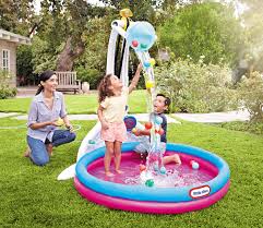 The little tikes slide is a fun play item for smaller children that features streams of water all down, something that allows your little ones to enjoy the experience. Fun Zone Drop Zone Little Tikes