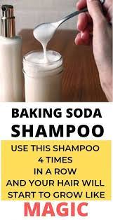 Baking Soda Shampoo It Will Make Your Hair Grow Like It Is Magic Baking Soda Shampoo Baking Soda Baking Soda Shampoo Recipe