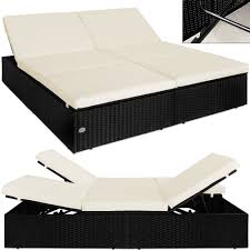 Doppel Sonnenliege Poly Rattan Liege Liegestuhl Lounge Couch Sofa Gartenliege Sw Garten Terrasse Mobel Liegen E Sonnenliege Pool Liegestuhle Liegestuhl