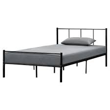 Durch die angedeutete steppung des gepolsterten kopfteils, die zurückhaltende farbgebung des webstoffbezugs und die runden füße versteht es sich als möbel für ästheten mit. En Casa Metallbett 120x200 Cm Schwarz Auf Kaufland De