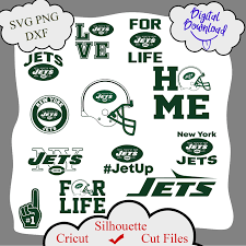 This logo image consists only of simple geometric shapes or text. New York Jets Bundle Logo Sport Svg New By Littemom Shop On Zibbet