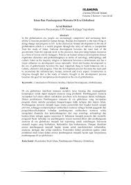 Globalisasi dalam pendidikan definisi globalisasi dalam pendidikan era globalisasi meletakkan malaysia berhadapan dengan pelbagai cabaran. Pdf Islam Dan Pembangunan Manusia Di Era Globalisasi