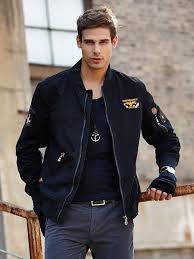 Milanoo Com Milanoo Com Military Bomber Jacket Black Army Style Men S Logo Back Map Embroidered Short Jacket Bomber Jacket Men Mens Jackets Bomber Jacket