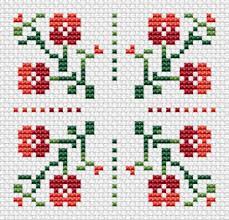 Go cross stitch crazy with our huge selection of free cross stitch patterns! Simple Motif Cross Stitch Pattern With Decorative Red Flowers Which Can Also Be Used For Bis Simple Cross Stitch Biscornu Cross Stitch Cross Stitch Embroidery