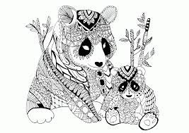 Floral letter a coloring page. Panda Coloring Pages For Adults Coloring Home