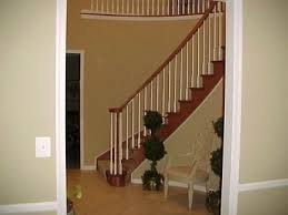 How to do a chair railing on the stairs. Curved Stairway Trim Job