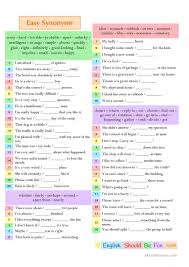 Wikipedia, lexilogos, oxford, cambridge, chambers harrap, wordreference, collins lexibase dictionaries. Easy Synonyms English Esl Worksheets For Distance Learning And Physical Classrooms