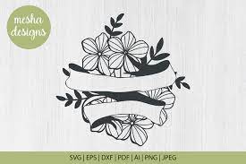 Download Floral Banner Svg File Graphic By Diycuttingfiles Creative Fabrica