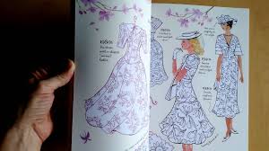 I recommend you try this one. Usborne Vintage Fashion Coloring Book Youtube