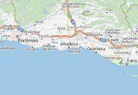 Tourist Map Of Algarve Portugal Michelin Albufeira Map - Viamichelin