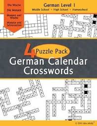 German Calendar Crossword Puzzle Pack Months Days Of The Week And Seasons Vocabulary Practice Crossword Puzzles Vocabulary