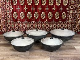 Authentic Cast Iron Uzbek Kazans Couldrons for Outdoor Use for Preparing  Rice Pilaf Pilov Cast Iron Kazan
