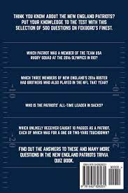 The patriots will face the jets in week 2 on sunday, september 19 at 1:00 pm et on cbs. New England Patriots Trivia Quiz Book 500 Questions On Foxboro S Finest Bradshaw Chris 9781542626231 Amazon Com Books