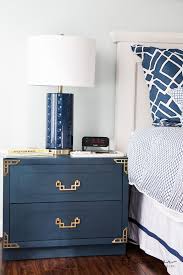 Diy Furniture Makeover Beautiful Campaign Bedside Table Makeover This Blogger Scored An Entire F Bedside Table Diy Bedside Table Makeover Blue Bedside Tables