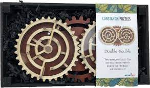 Then you probably can't resist the mystery of a good puzzle. Constantin Wooden Brainteaser Puzzle Double Trouble By Project Genius Barnes Noble