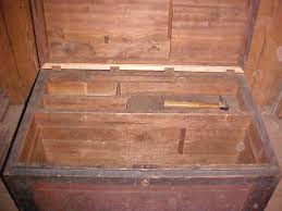 Timy wooden tool box with accessories playset pretend play toy for kids. Antiques Art Vintage