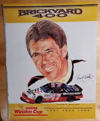 Vintage classico 1994 Nascar Brickyard 400 Darrell Waltrip Ex libris Stampa  artistica 2RT204