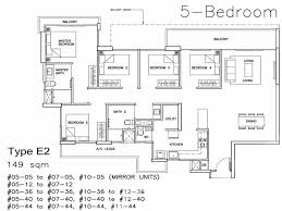 Sea Horizon Type E2 Mirror Unit Floor Plans Bedroom Balcony