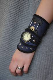 Leather Steampunk Wristwatch Steampunk Watch Bracelet Etsy In 2021 Wrist Watch Leather Watch Cuff Steampunk Watch