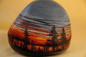 Tas Boyama Sanati Nasil Yapilir Mimuu Com Sanat Boyali Kayalar Tablolar