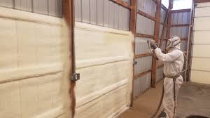 The interior of the garage is way brighter, the lighting is much more effective. Pole Barn Insulation Michigan Insulate Your Pole Barn
