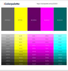 Magenta is created by mixing blue, light blue, violet and red. Dove Gray Yellow Pompadour Magenta Fuchsia Blue Stone Color Scheme Icolorpalette Color Palette Yellow Color Palette Pink Color Swatches