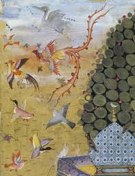 Kral Suleyman In Sarayinda Simurg Cinler Ve Diger Hayvanlar Firdevsi Rum I Minyaturler Kus Sanat Sanat