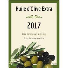 Etiquette pour huile d'olive