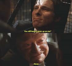 In Batman Begins (2005) Alfred still hasn't given up
