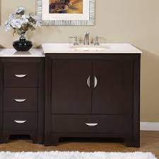 Accord Contemporary 54 Inch Cream Marfil Marble Top Bathroom Vanity Bathroom Sink Vanity Single Sink Bathroom Vanity Single Bathroom Vanity