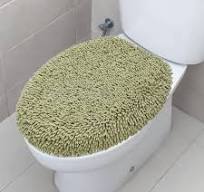 Amazon.com: TREETONE Shaggy Chenille Bathroom Toilet Lid ...