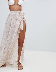 South Beach South Beach Wrap Beach Sarong Skirt In Marble Print Beachwear Skirt Sarong Skirt Beach Skirt