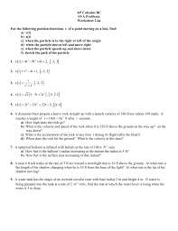 The following is a list of worksheets and other materials related to math 129 at the ua. Ap Calculus Bc Designated Deriver