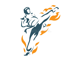 Martial arts supplies i kwon martial arts usa. Aggressive Deadly Flying Front Kick Flame Taekwondo Athlete In Action Logo Stock Vector Illustration Of Drawing Modern 96903764