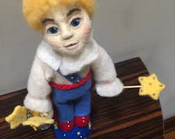 Needle felting doll The Little Prince 10 inches high