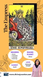 You are surrounded by life's pleasures and luxuries and have everything you need to live a comfortable lifestyle. The Empress Tarot Card Number 3 Beginners Guidebook Divine Juncction