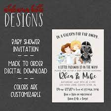 Star Wars Baby Shower Invitation Star Wars Baby Shower Baby Shower Star Wars Baby