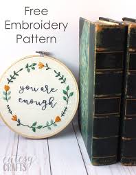 See more ideas about embroidery patterns, hand embroidery, hand embroidery patterns. You Are Enough Free Hand Embroidery Pattern The Polka Dot Chair