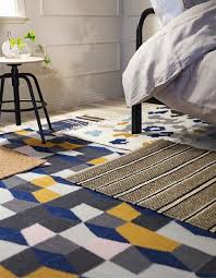 Create A Quieter Bedroom With Layers Of Rugs On The Floor Ikea Offers A Lot Of Rugs Such As Multicoloured Tarbak In Wool Th Ikea Curtains With Rings Wall Rug