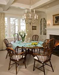 For a colonial dining room, you should choose artwork in a traditional style that reflects the era and avoid modern art pieces in bright colors. Santa Barbara Dutch Colonial Beach Style Dining Room Los Angeles By Kathryne Designs Inc Houzz