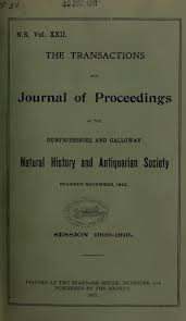 The county of dumfries is a shire on the north shore of the solway firth. Journal Of Proceedings Dumfriesshire Galloway Natural History