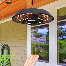 Ideamad 1500w outdoor heater patio hanging electric heater, ceiling mounted heater for balcony, ipx4 waterproof, fcc/ce/ccc. Open Box Outsunny Black 1500 Watt Indoor Outdoor Ceiling Mounted Electric Patio Heater With Remote 18 W Led Light And Control Ceiling Mounted Electric Patio Heater Aosom