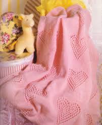 The easy knit baby blanket is exactly what i needed several years ago when attempting to knit for the first time. Lacy Love Hearts Aran Baby Blanket Knitting Pattern 32 X 44 Ebay