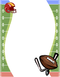 Football Border Clip Art Page Border And Vector Graphics Page Borders Borders And Frames Printable Sports