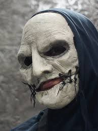 Corey Taylor mask with Ropes and moving Jaw lead singer Halloween Horror  Resin Plastic