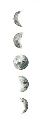 Moon Phases Art Print By Earth To Rikki X Small Moon Phases Art Watercolor Moon Painted Mirror Art