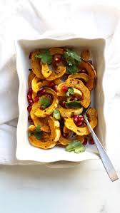 Roasted Delicata Squash Recipe With Pomegranate Rainbow Delicious Recipe Recipes Delicata Squash Recipe Healthy Recipes