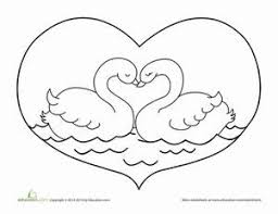 When You Re Done Saying Aww Color In These Swans Valentines Day Coloring Page Valentines Day Coloring Love Coloring Pages