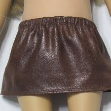18 Inch Doll Brown Leather Skirt - Etsy - Product from Etsy